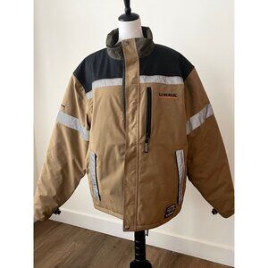 UHaul Heavy Winter Coat Men's XL Quilted, Reflective